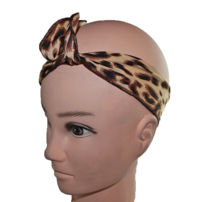 Bandana Haarband Rockabilly Stirnband Haarband Biegbar Dark Leopard Tiger Cat 27