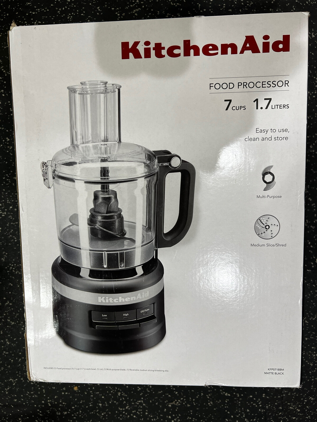 New KitchenAid KFP0718BM Food Processor, 7 cup Matte Black eBay