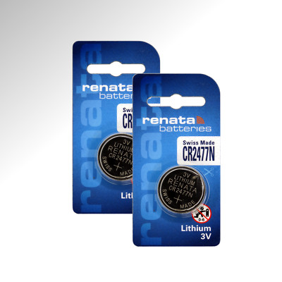 2x Knopfzelle CR 2477N 3 Volt Lithium 3V Button Cell Li-Mn CR 2477R Batterien