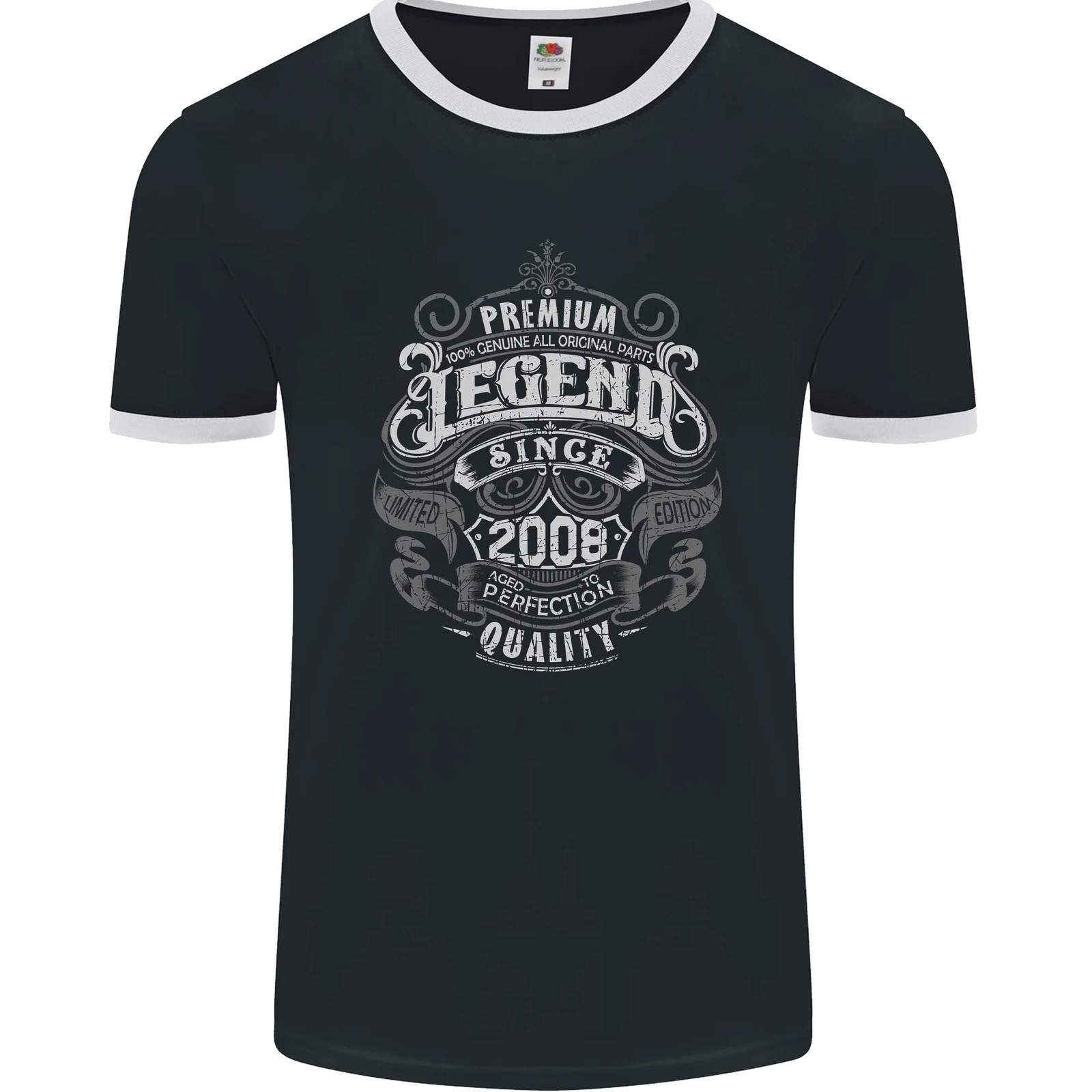 Camiseta Ringer De Hombre Premium Legend 17 Cumpleaños 2008