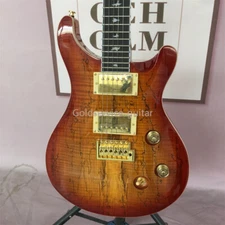 SE Custom 24 Electric Guitar Spalted Maple Top prs Style Gold Part Solid Body