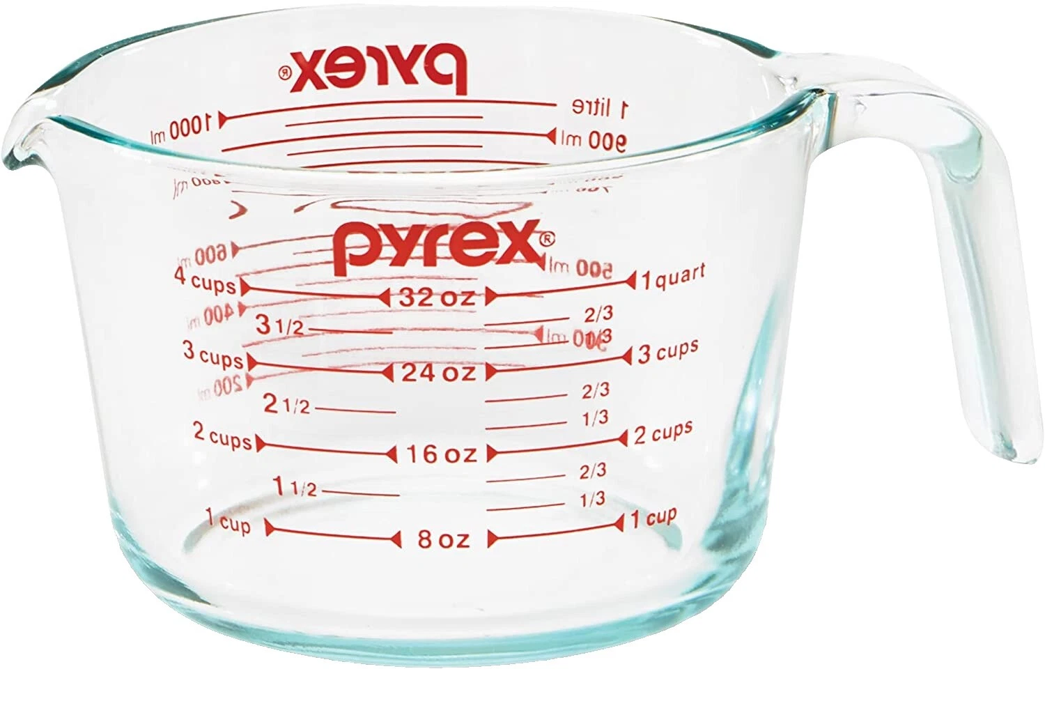 Copos medidores de vidro Pyrex