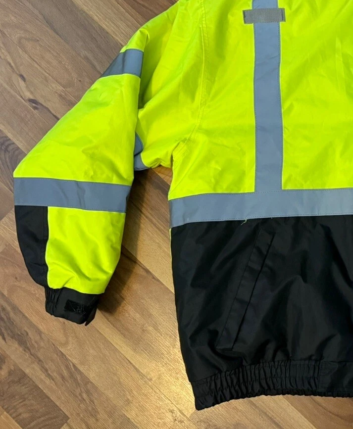 Ergodyne BE TENACIOUS WORK GEAR Sz 4 XL Reflective Quilted Coat Inset Hood Zip - Image 3 of 4