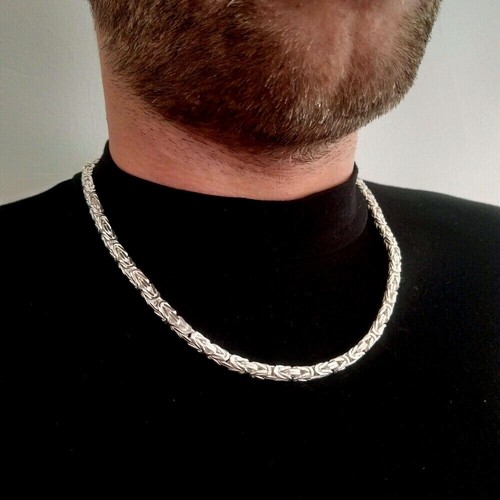 925 Sterling Silver Byzantine Viking 