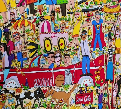 James Rizzi 「A Lot of Fun for City Kids」 James Rizzi 3D A Lot Of Fun For City Kids Pop Art Framed