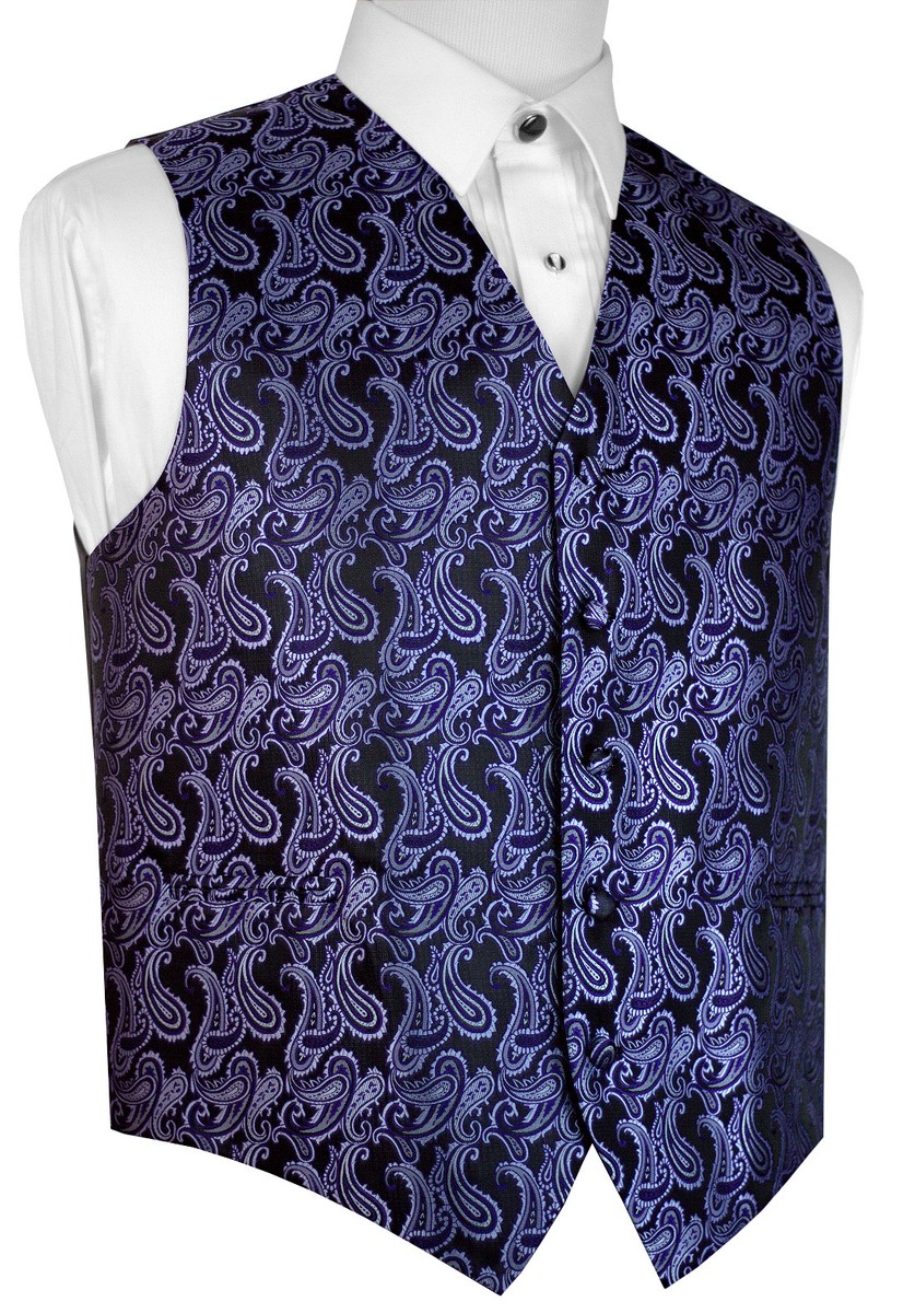 mens purple dress vest Men's Dress Vest & NeckTie Solid Lavender Purple Color Neck Tie Set