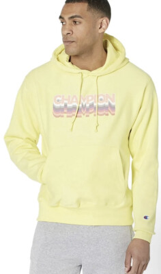 NEW Champion LIFE Reverse Weave Pullover Hoodie Cadmium Yellow Men's Large  L