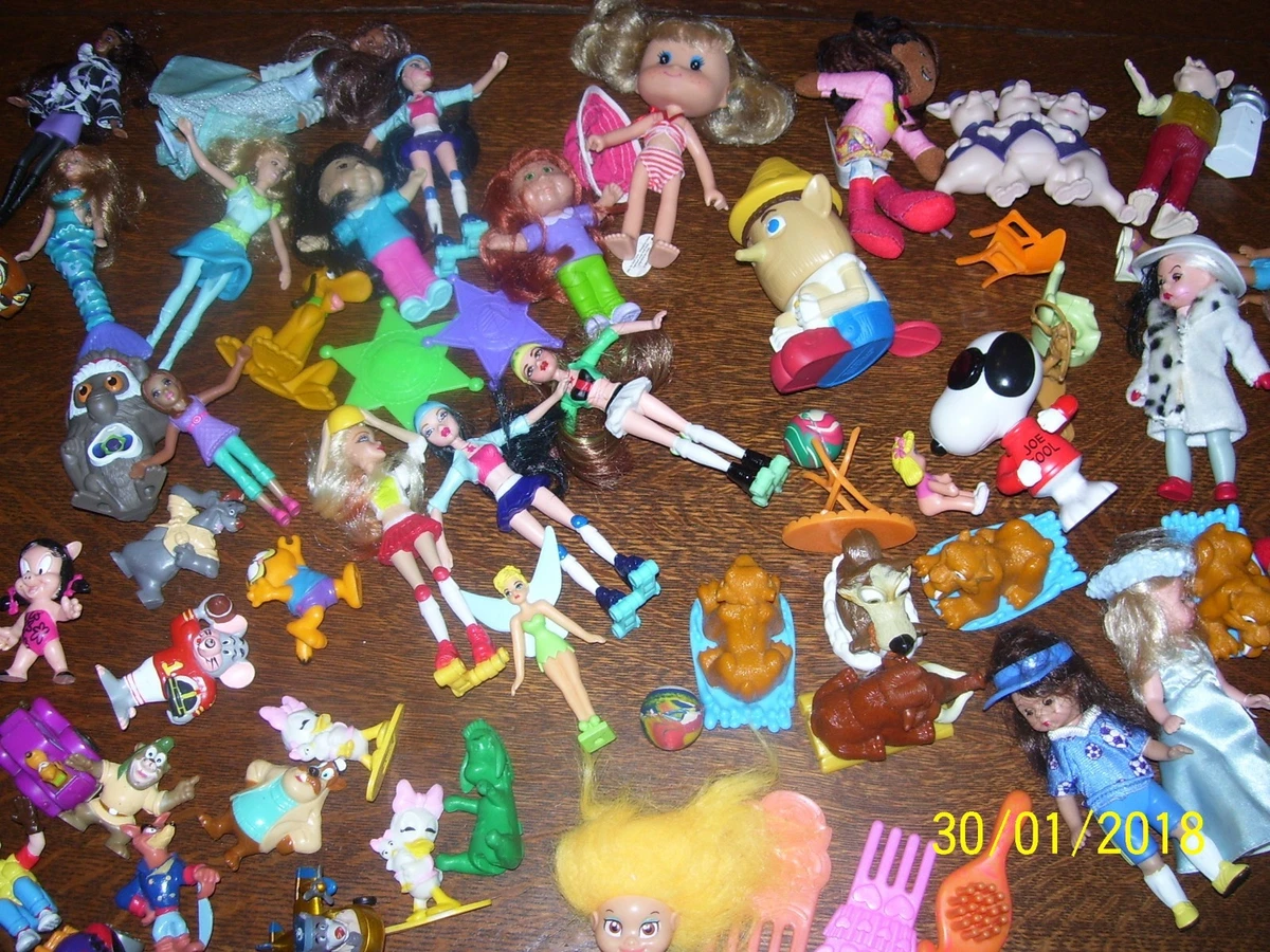 BOX FILLED WITH BOYS & GIRLS TOYS, VARIETY MIX, CARS, DOLLS