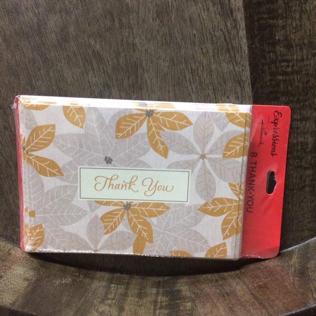 Hallmark Expressions Thank You Note Cards 8 Pack Floral eBay