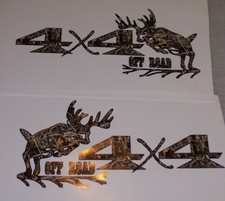 Pair Buck Deer 4x4 Off Road M4 Camouflage Decals Stickers Fit Alltruck