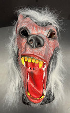 Scary WEREWOLF Full Head Latex Mask w/ Eye/Mouth Openings