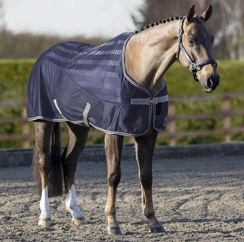 LeMieux Arika Air-Tek Wicking Muscle Cooler Post Exercise Sheet Navy/Grey 2021 - Picture 7 of 7