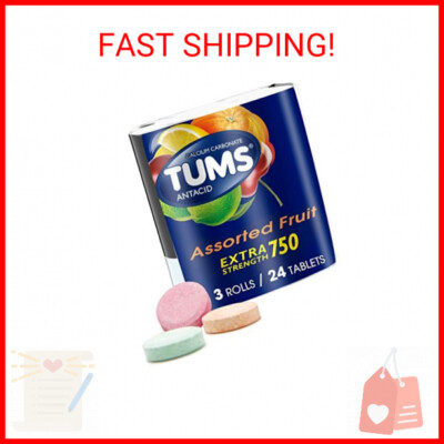 TUMS Tablets, 8 Count (Pack of 3)