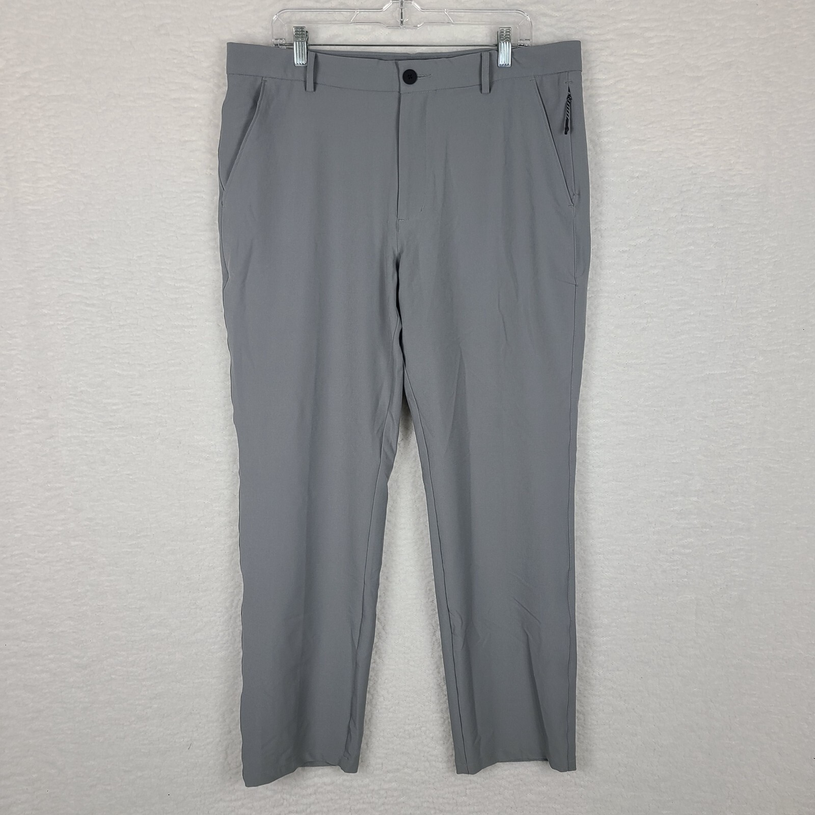 FLX Pants Mens 34 x 32 Gray Solid Golf Tech Chino Trousers Slacks eBay