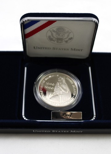 2000 Leif Ericson Millennium Commemorative 90% Silver Proof Coin Box & COA - Picture 4 of 8