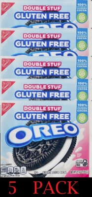 5x NABISCO OREO Double Stuf GLUTEN FREE Chocolate Sandwich Cookies 12.47 oz 5 PK
