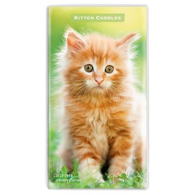 Kitten Cuddles | 2027-2028 3.5x6.5'' Two Year Monthly Pocket Planner