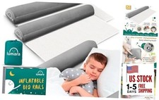 Inflatable Bed Rail for Toddlers 2 Pack - Portable Travel 2-pack 2 Bumpers