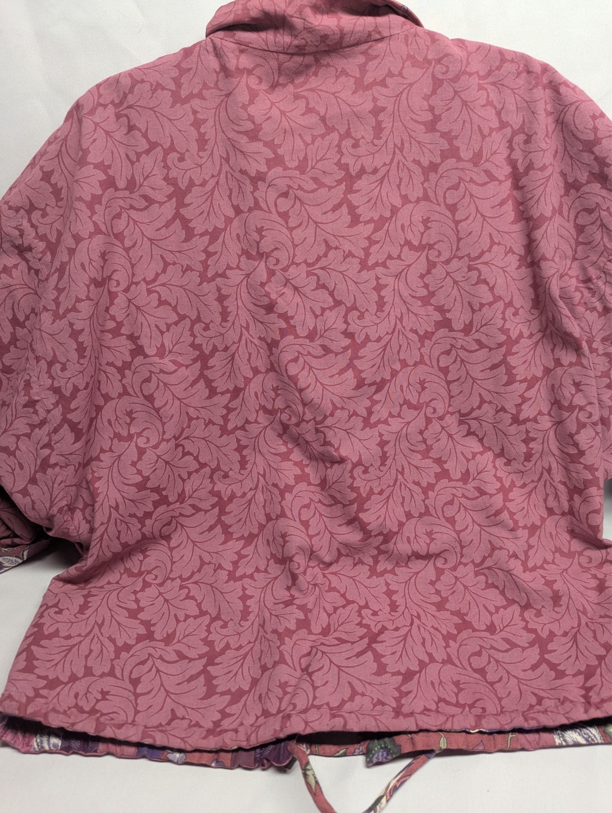 Vtg Reversible Patchwork Quilted Purple Jacket Si… - image 7