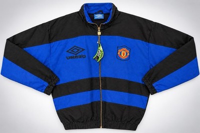 VNTG 1992 MANCHESTER UNITED UMBRO TRAININGSJACKE DEADSTOCK NEU MIT ETIKETT STADION ETIKETT GRÖSSE M
