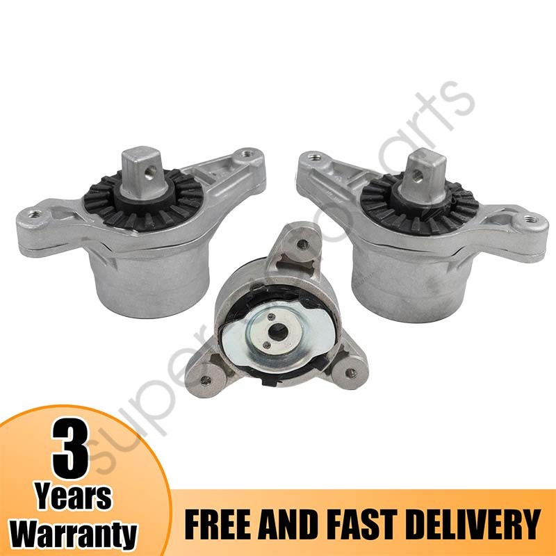3× Front Engine Mounts Fit For 2014-17 Maserati Ghibli 2013-16 Quattroporte AWD