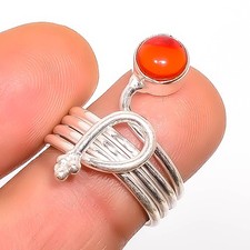 Garnet Gemstone 925 Silver Plated Ring s.6 TR7508-1519