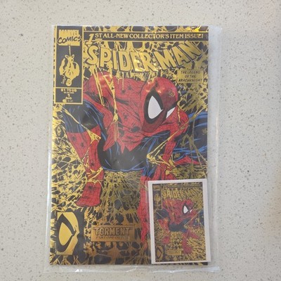 Marvel Spider-Man #1 By Todd McFarlane Gold Edition + Insert Card - Sealed 