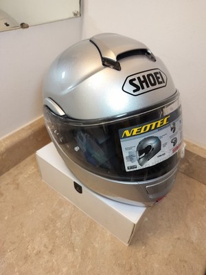 NEW Shoei Neotec Modular Helmet - L. Silver - Size Medium, Japan