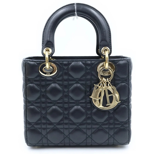 Christian Dior My Lady Dior Shoulder Bag Black / Gold Unisex #BRG532