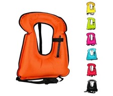 Inflatable Snorkel Vest for Adults Kids Adjustable Snorkeling Jacket Safety Vest