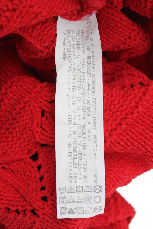 Zara Girls Knitted Textured Long Sleeve Sweater Red Size 8-9Y - Image 4 of 4