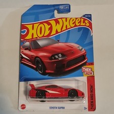 2021 Hot Wheels Red MK4 Toyota Supra, Then and Now 5/10 Comes with a free stand