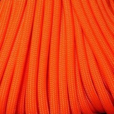 550 Paracord Neon Orange Made in the USA Polyester/Nylon (100 ft.)