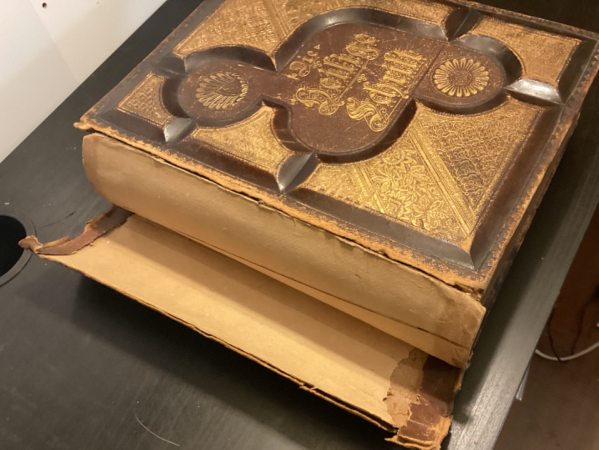 1883 Cranston & Stowe Cincinnati German Holy Bible - Profusely