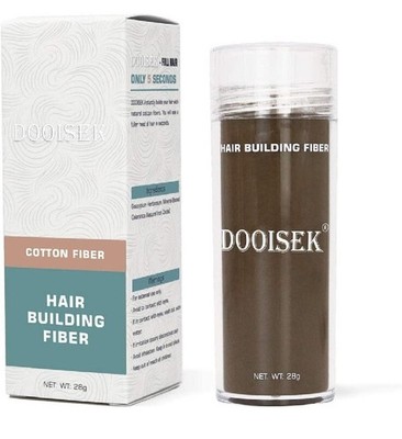 DOOISEK Hair Building Fibers 28g -  Medium Brown- Natural Extract For Hair