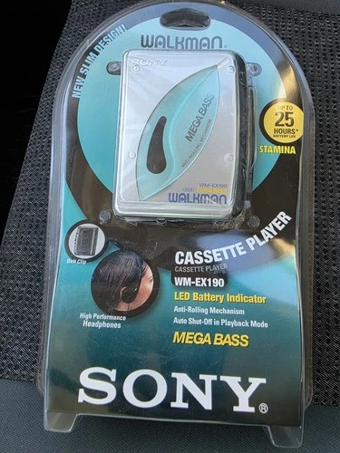 Vintage Sony WM-EX190 Walkman Cassette Tape Player Mega Bass NEW Factory Sealed