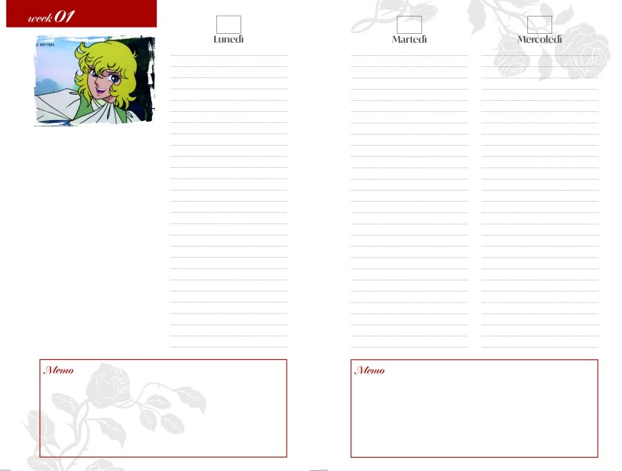 AGENDA GIORNALIERA DI LADY OSCAR 2026 ( 21X13 CM ) + PENNA - Immagine 3 di 4