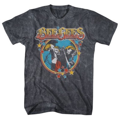 Men's Bee Gees Stars Vintage Mineral Wash T-shirt XXX-Large Black