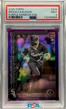 2025 Topps Series 1 Purple Rainbow Foil 149/250 Brooks Baldwin #249 PSA 9 MINT