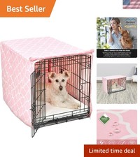 Elegant Pink Medium Dog Crate Cover with Teflon Protection - 30-Inch Fit