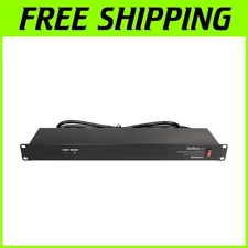 8-Outlet Rack Mount PDU Power Strip with Surge Protection for Server Racks