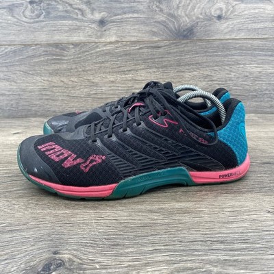 Inov-8 F-Lite 235 Womens Training Shoes Size 8 Black Pink Teal CrossFit Sneakers