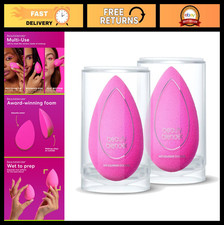 Vegan Makeup Sponges - Original Pink Beauty Blender, Pack of 2, Flawless Finish