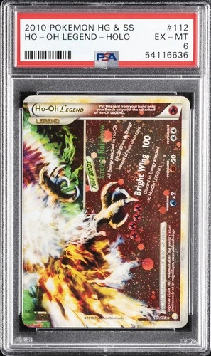 2010 POKEMON HEARTGOLD & SOULSILVER #112 HO-OH LEGEND-HOLO PSA 6