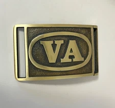 Virginia Belt Plate Reproduction of 1874 Solid Brass Parsleys