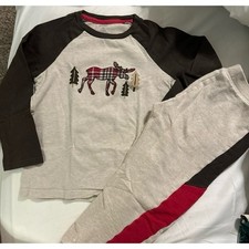 Gymboree 2 pc set Reindeer embroidered top and jogger
