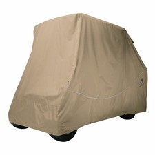 Classic Accessories Quick-Fit Cover for Golf Carts with Rear Seat and Short Roof