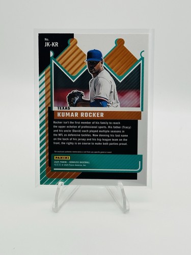 Kumar Rocker 2025 Panini Donruss Blue Ice Jersey Kings RC # JK-KR ⭐️ - Picture 2 of 2