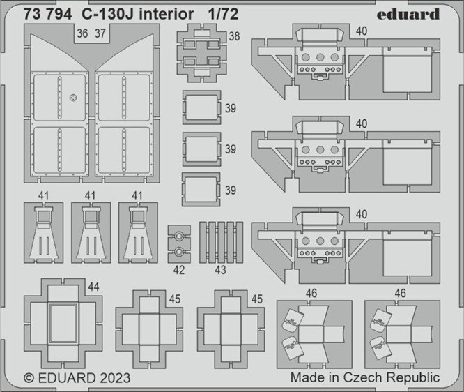 Eduard Accessories 73794 - 1:72 C-130J Interior 1/72 ZVEZDA - New