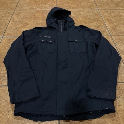 Holden Ski Snowboard Jacket Men s M Black Powder Skirt Adjustable Hem Hood